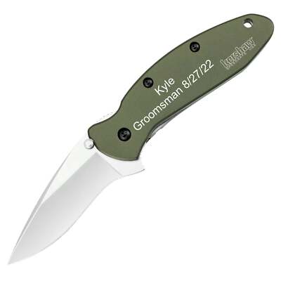 Kershaw Scallion 1620OL Personalized Pocket Knife, Birthday Gifts for Men