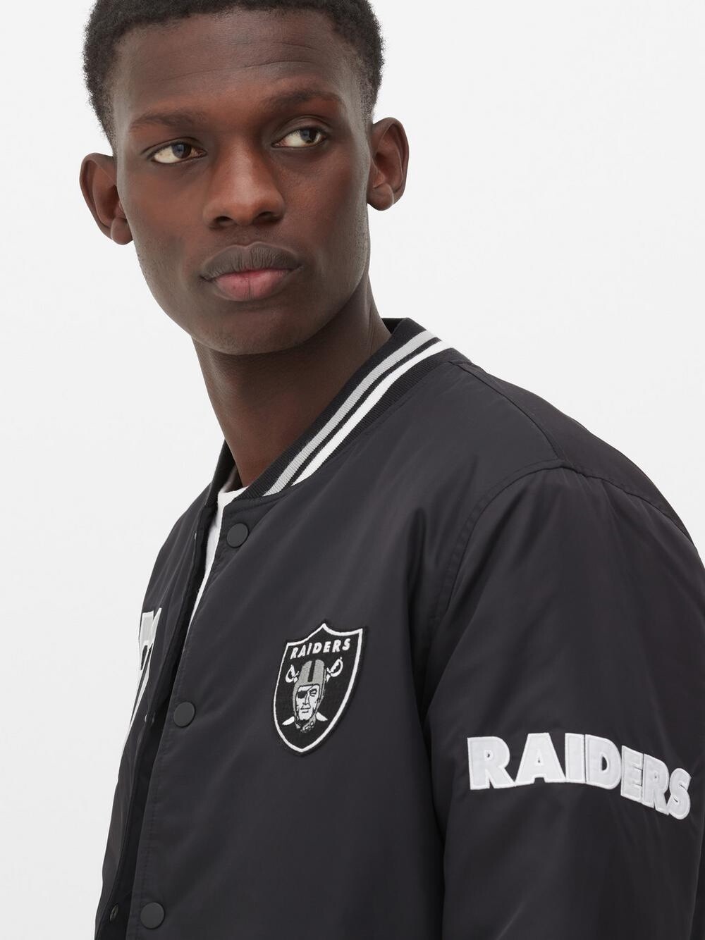 PRIMARK X NFL LAS VEGAS RAIDERS VARSITY BOMBER JACKET MENS UNISEX BNWT