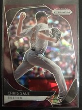 CHRIS SALE 2020 Prizm Burgundy Cracked Ice 22/25 Boston Red Sox