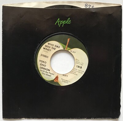 John Lennon & Yoko Ono - Instant Karma / Who Has Seen The Wind - 1970 1st Press