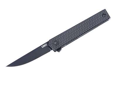 CRKT CEO Microflipper D2 Aluminum All Black Taschenmesser Metallgriff 7081D2K