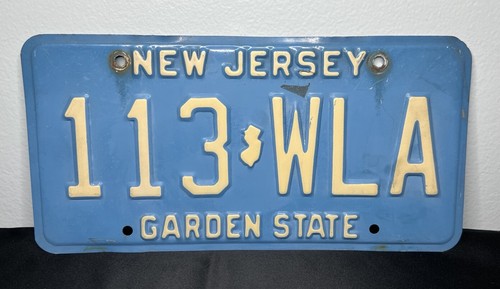 Vintage New Jersey Garden State blaues Nummernschild #113-WLA NJ Wohndeko Handwerk - Bild 7 von 23