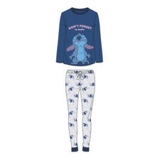 Pigiama Manica Lunga Single Jersey Stitch BLU - M | FEMMINA CERDà