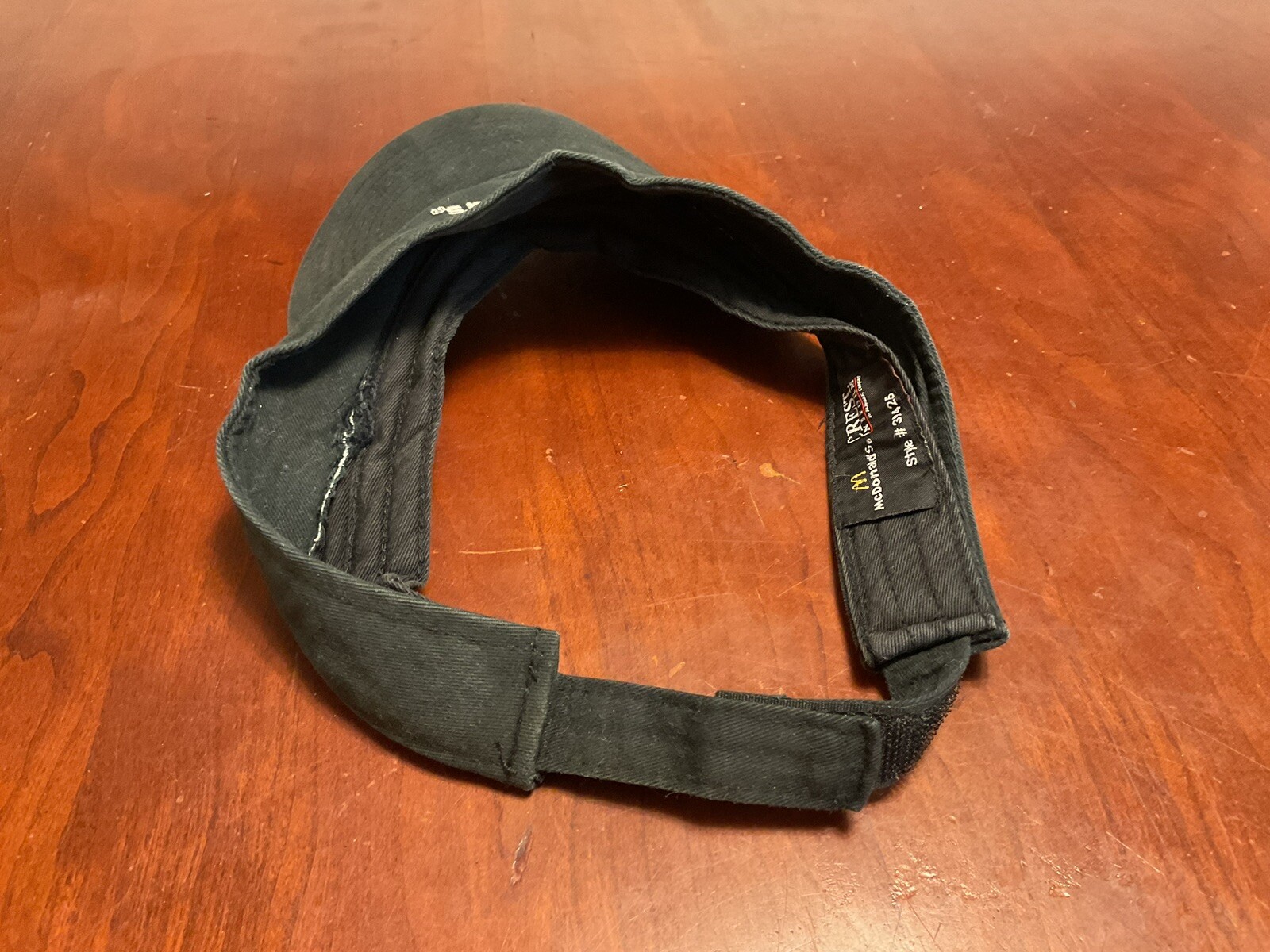 McDonald’s Visor Hat Black Hook Loop Adjustable 3… - image 2