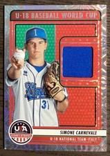 2023 Panini USA Stars & Stripes Simone Carnevale #U18-SC Fireworks Relic #1129