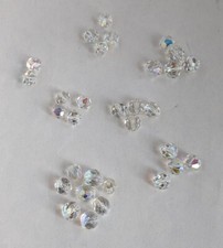 Lot of Mixed Swarovski And Austrian Crystal Beads Round Faceted AB Bundle of 31