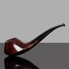 MUXIANG Handmade Volcano Pipe Briar Wooden Smooth Tobacco Pipe Ebonite Stem