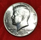 1981 D Kennedy Half Dollar Coin - circulated