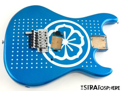 Kramer Baretta Custom Graphics BODY & HARDWARE  White Lotus  Candy Blue $10 OFF