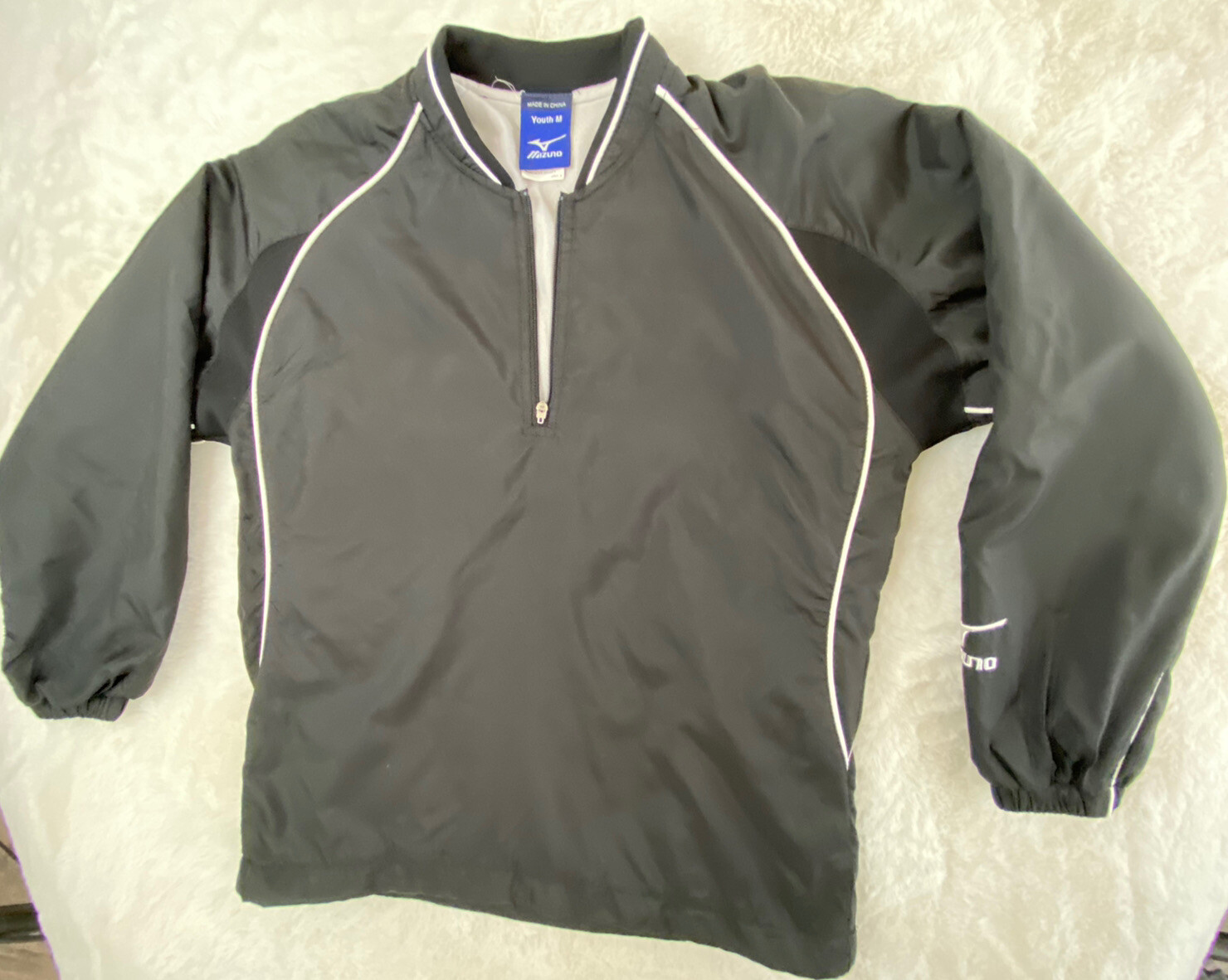 Mizuno Youth Boys Sz M Black Baseball 