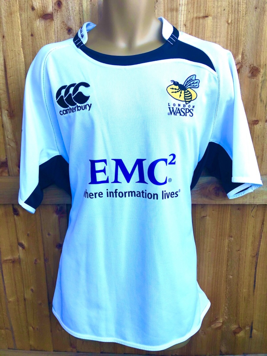 Maillot de rugby London Wasps pour homme, taille L, noir et jaune, Canterbury Magners - Vêtements