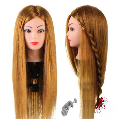 Real Human Hair Mannequin Head Practice for Hairdressing Training