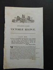 1842 Victoriae Reginae Act of Parliament Ordnance Department Defence Realm