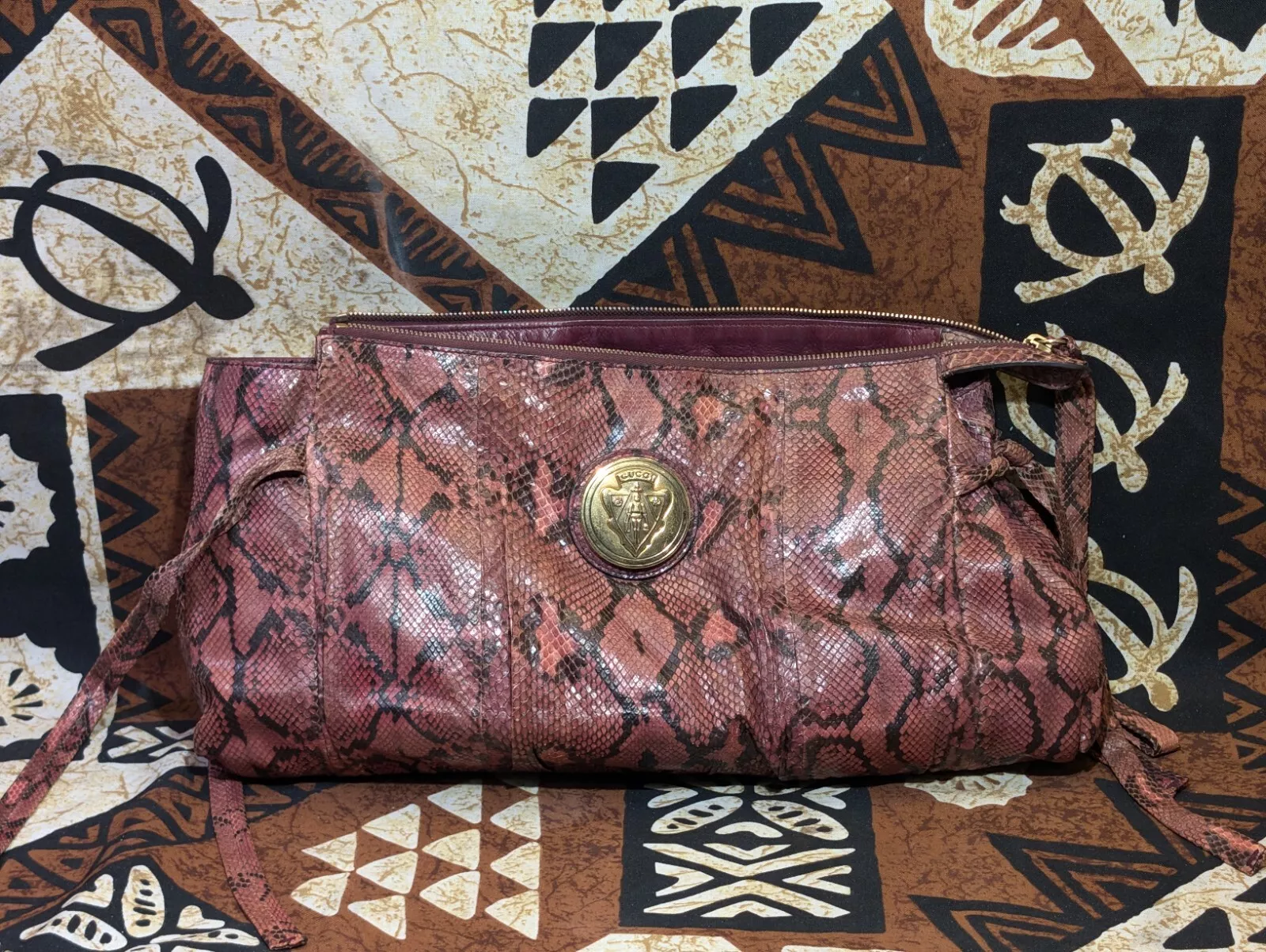 GUCCI ~ Grande pochette/sac bandoulière neuf HYSTERIA peau de serpent ROUGE ~ AUTHENTIQUE