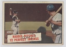1961 Topps Baseball Thrills Harvey Haddix Pitches 12 Perfect Innings #410 0z0n