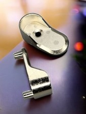 PACK OF 2 Wardrobe Rail Hanging End Supports with 2 Dowel Fit Oval Rails Clothes