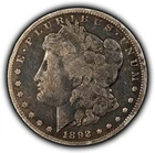 1892-CC $1 Morgan Silver Dollar - VG/Fine Key Date Carson City - SKU-B5001