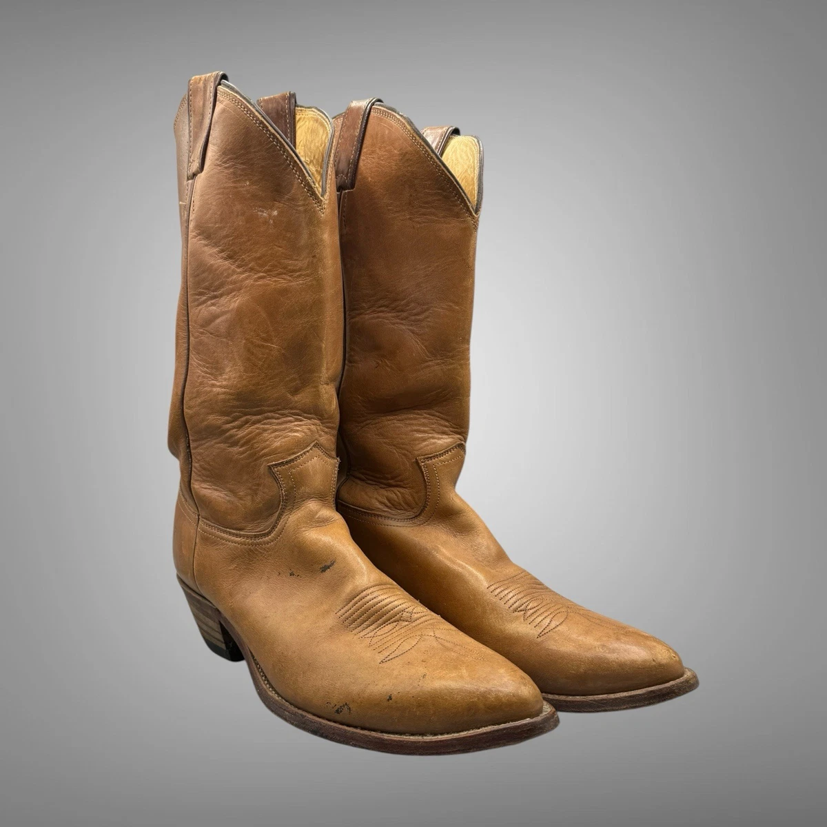 Justin Boots Mens 10.5D Brown Leather Western Cowboy Riding Rancher 2252 Justin 11.5 B Mens Western Cowboy Brown | Mercari main image 4