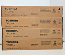 Toshiba TFC25 Toner Cartridge Set T-FC25-K T-FC25-C T-FC25-M T-FC25-Y Black CYM