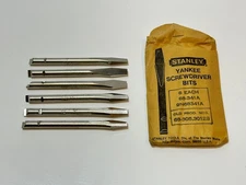 Stanley Yankee USA Screwdriver Bits 6pc 68-341A (NOS New Old Stock) w/ Package