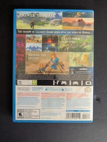 Legend of Zelda: Breath of the Wild Wii U Game No Manual 