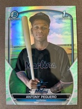 2023 Bowman Lunar Glow Refractor Antony Peguero #BCP-62 Miami Marlins