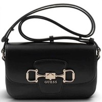 Guess Janie Convertible UmhäNgetasche Mit Klappe Damen Schwarz Kunstfaser