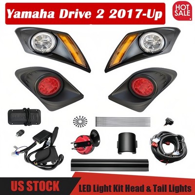 Premium LED Street Legal Golf Cart Light Kit for Yamaha Drive2 2017-Up NEW