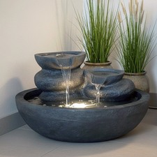  LED Zimmerbrunnen & Gartenbrunnen TP3005  Wasserspiel Wasserfall Deko Brunnen