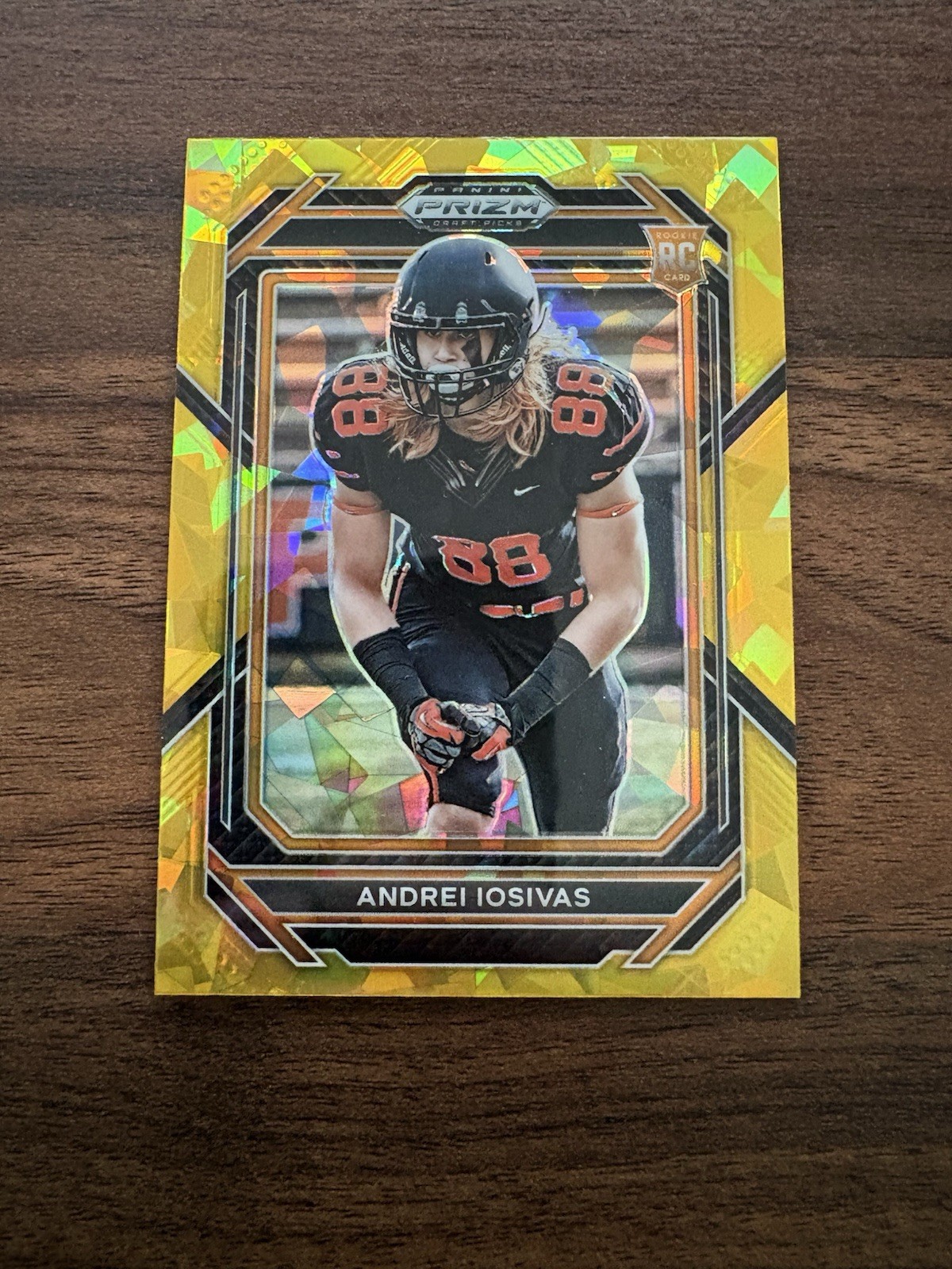 Andrei Iosivas Panini Prizm Draft Picks #196 Gold Ice