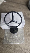 Mercedes Benz Hood Ornament Star Emblem Black Metal Detachable W210 W211 W220 Mercedes Benz Hood Ornament Star Emblem Black Metal Detachable W210 W211 W220