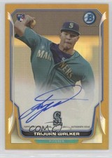 2014 Bowman Rookie Chrome Gold Refractor 43/50 Taijuan Walker #BCAR-TW Auto 0g4