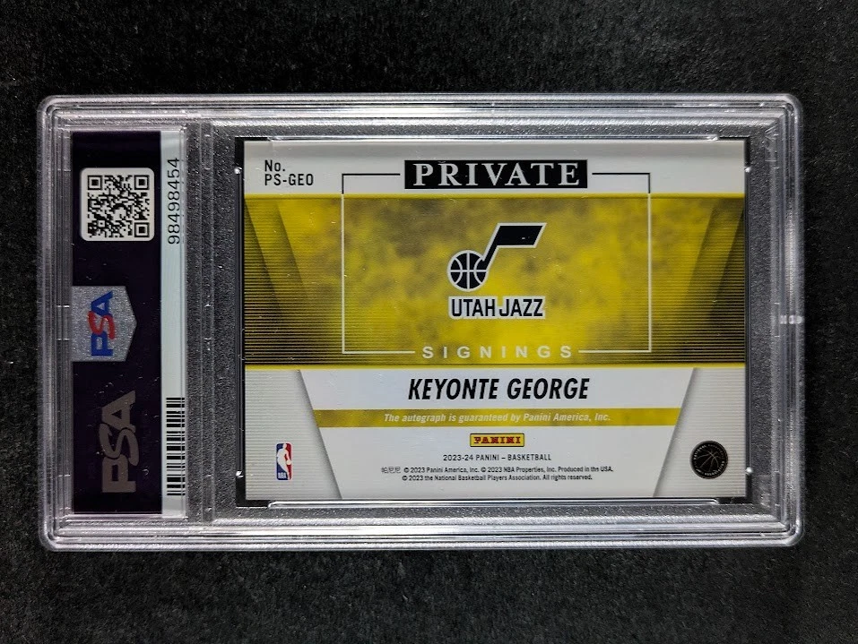 2023-24 Panini Recon KEYONTE GEORGE Rookie RC Auto Private Signings PS-GEO PSA 9 - Image 4 of 4