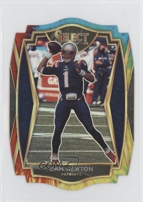 2020 Panini Select Premier Level Tie-Dye Prizm Die-Cut 13/25 Cam Newton #136 n0c