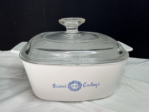 Casserole vintage Employé 1976 Noël Corning Ware A-1 1/2-B rare - Photo 3/10