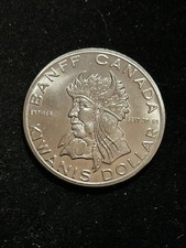 1969 Banff Canada Kiwanis Trade Dollar Token Indian Days