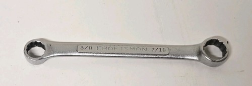Excellent Vintage Craftsman USA 3/8" x 7/16'' 12 Pt. Double Box End Wrench -V-