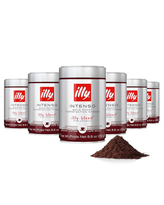 Illy Classico Ground Drip Coffee, Medium Roast, Classic Roast with Notes of Choc