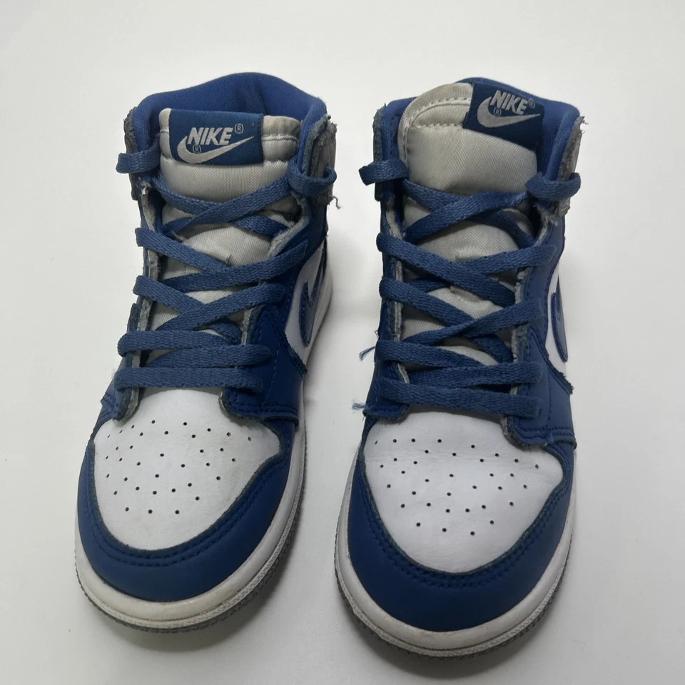Nike Air Jordan 1 Retro High OG True Blue Shoes Youth Boys Size 10C FD1413-410 - Image 3 of 4