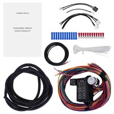 14 Circuit Wiring Harness Extra Long Wires 14 Fuse 12V Compatible with Chevy Mop