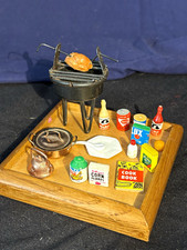 1:12 Dollhouse Miniature Kitchenware Lot 14pc Grill Pot Kettle Plate Spoon