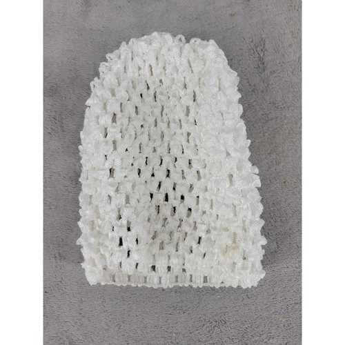 Cute Handmade White Crochet Stretchy Hat Beanie 