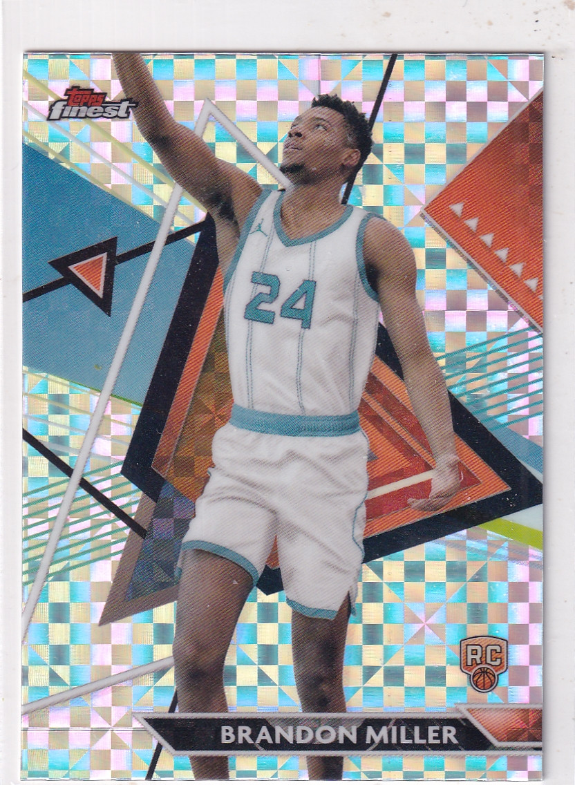 2023-24 Finest #176 Brandon Miller Checkerboard Refractors