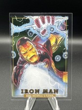 2024 SkyBox Marvel Masterpieces 92 Platinum Iron Man #38 Clear Cut