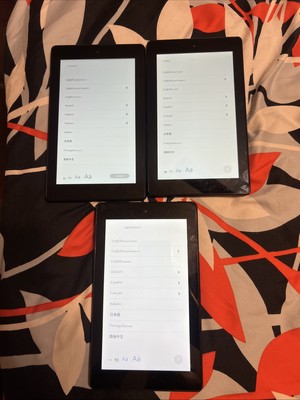 (3) Fire 7 Tablet, 7'' display, 16 GB (2019 release)