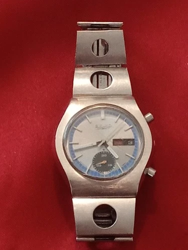 VTG Seiko Rally Retro Racer Wrist Watch Org Bracelet 6139-8029 Runs