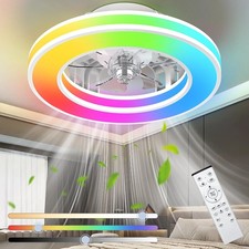 Image of Ateroll Ceiling Fans with Lights 41.5CM Quiet Ceiling Fan Light Reversible Motor