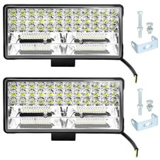 QWORK 250W 9-Inch LED Work Light - 2 Pack for Truck