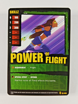 Power of Flight - SK-005 - Teen Titans CCG card (2005 Bandai) Skillz