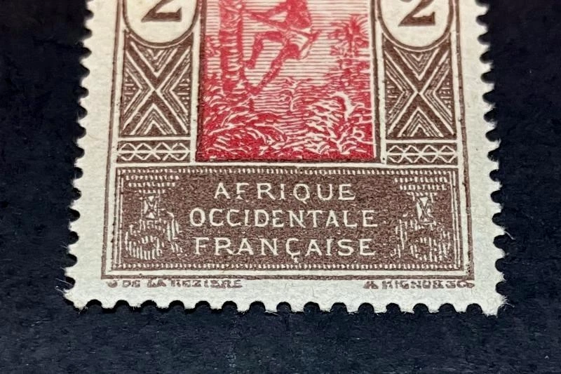 1913-1939 Dahomey 2 Franc Stamp Mint Hinged Afrique Occidentale Francaise - Image 3 of 4